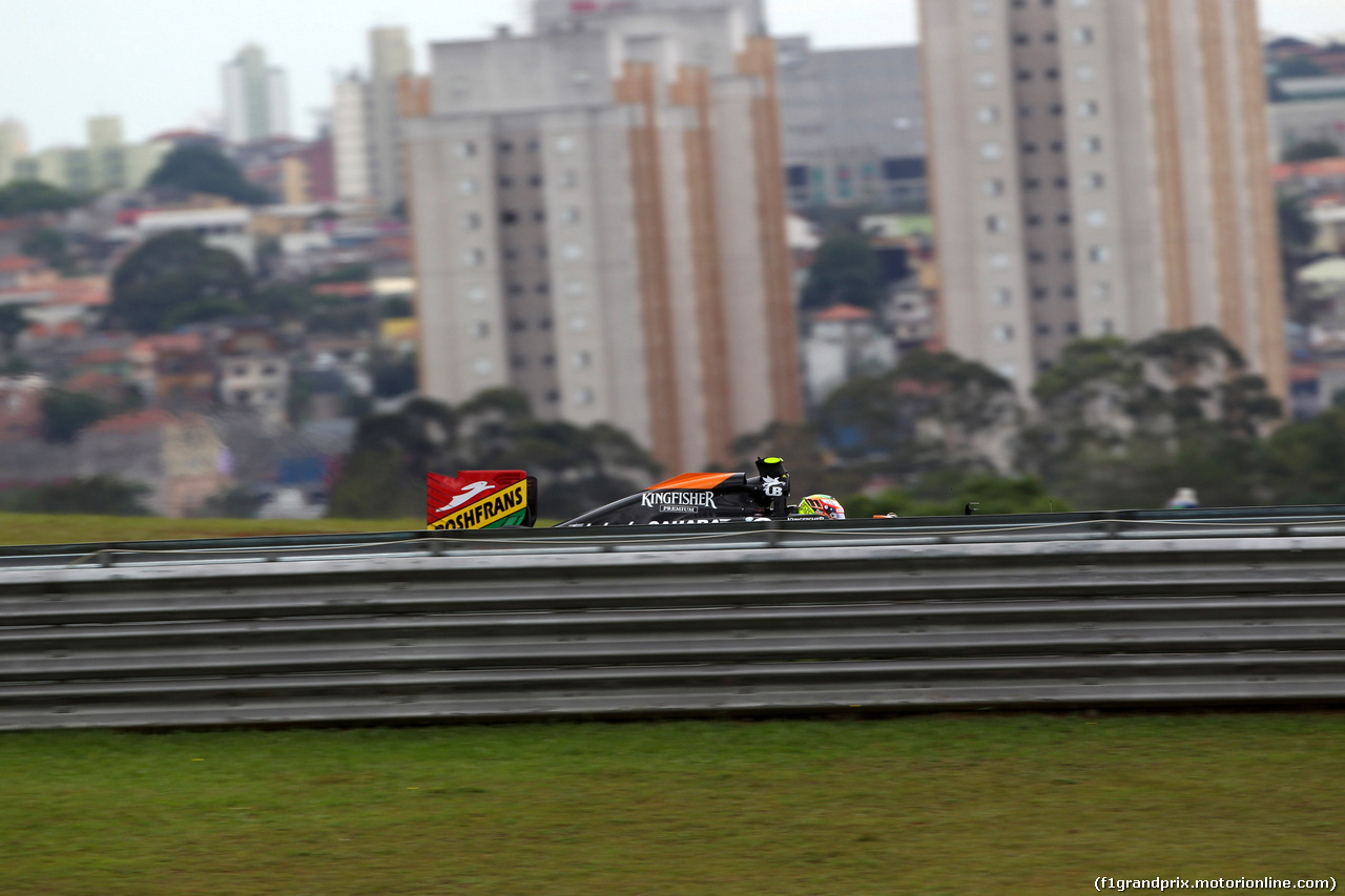 GP BRASILE, 08.11.2014 - Prove Libere 3, Sergio Perez (MEX) Sahara Force India F1 VJM07