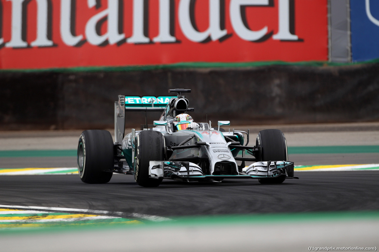 GP BRASILE, 08.11.2014 - Prove Libere 3, Lewis Hamilton (GBR) Mercedes AMG F1 W05