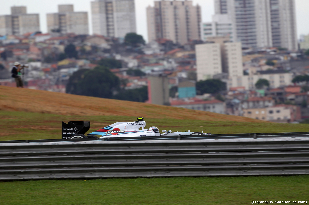 GP BRASILE, 08.11.2014 - Prove Libere 3, Valtteri Bottas (FIN) Williams F1 Team FW36