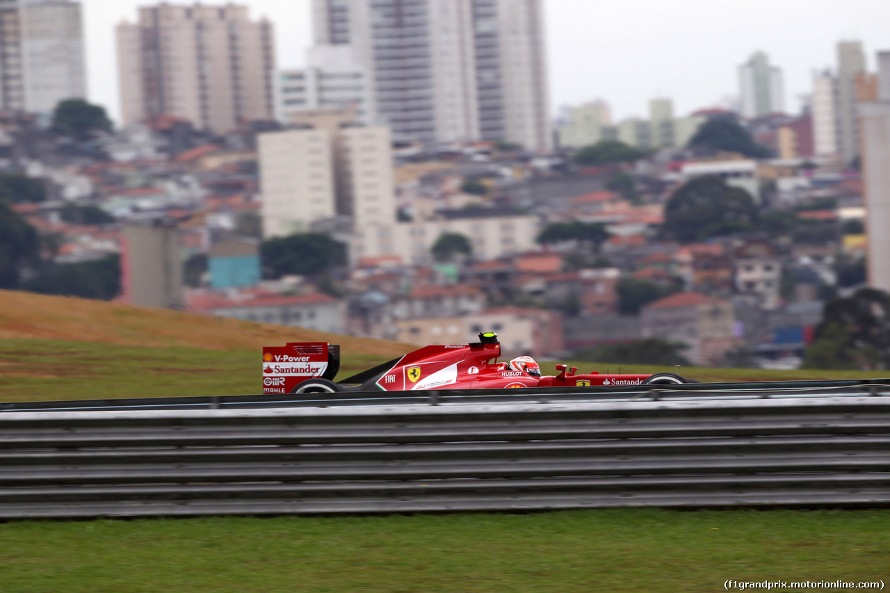 GP BRASILE, 08.11.2014 - Prove Libere 3, Kimi Raikkonen (FIN) Ferrari F14-T