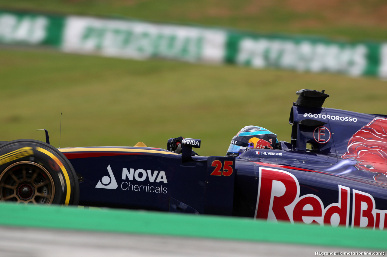 GP BRASILE, 08.11.2014 - Prove Libere 3, Jean-Eric Vergne (FRA) Scuderia Toro Rosso STR9