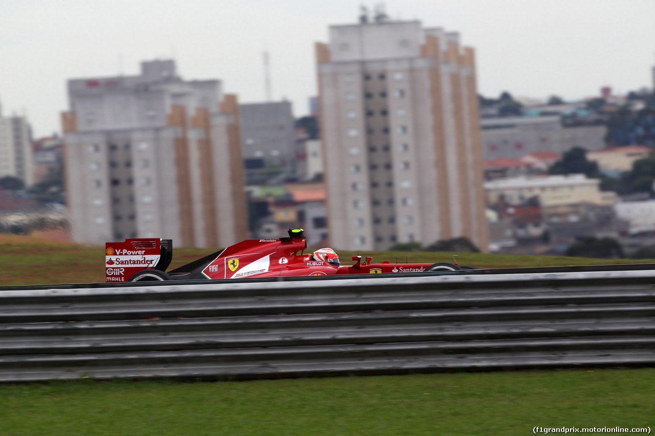 GP BRASILE, 08.11.2014 - Prove Libere 3, Kimi Raikkonen (FIN) Ferrari F14-T