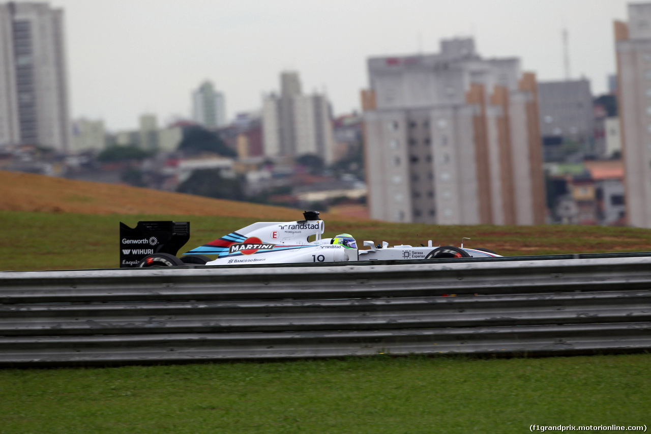 GP BRASILE, 08.11.2014 - Prove Libere 3, Felipe Massa (BRA) Williams F1 Team FW36