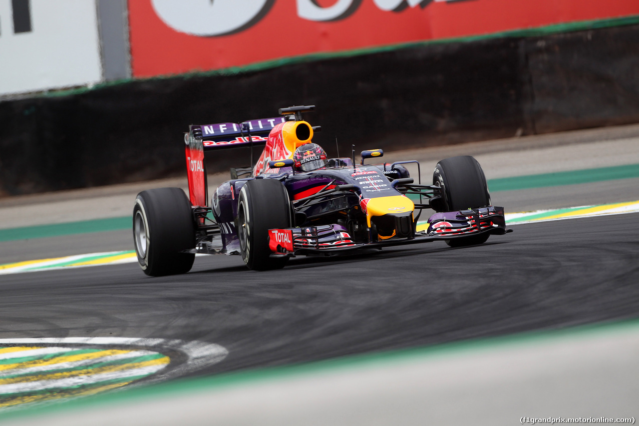 GP BRASILE, 08.11.2014 - Prove Libere 3, Sebastian Vettel (GER) Red Bull Racing RB10