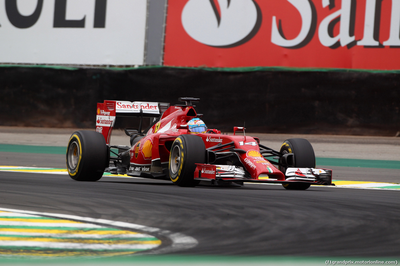 GP BRASILE, 08.11.2014 - Prove Libere 3, Fernando Alonso (ESP) Ferrari F14-T