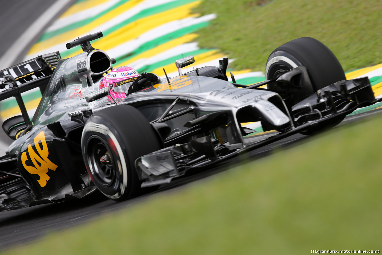 GP BRASILE, 08.11.2014 - Prove Libere 3, Jenson Button (GBR) McLaren Mercedes MP4-29