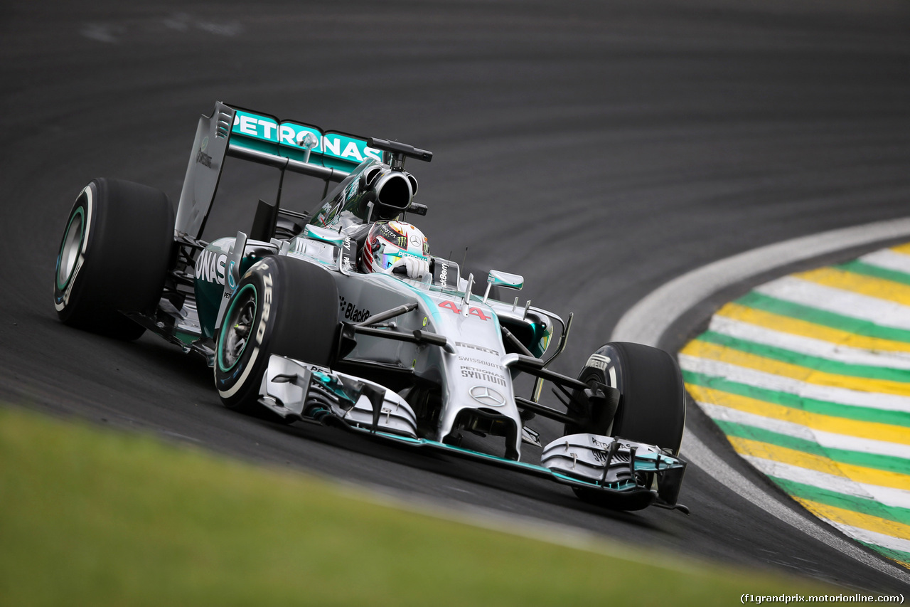 GP BRASILE, 08.11.2014 - Prove Libere 3, Lewis Hamilton (GBR) Mercedes AMG F1 W05