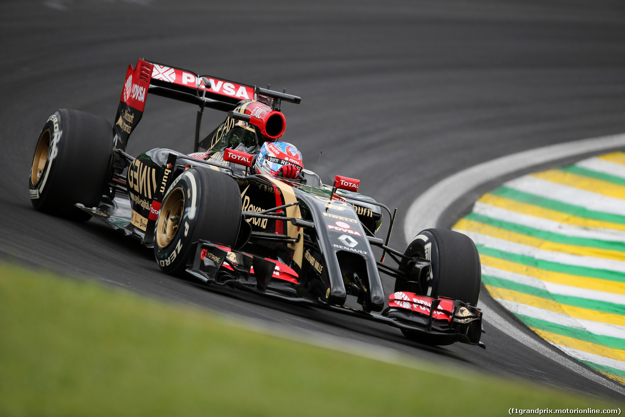 GP BRASILE, 08.11.2014 - Prove Libere 3, Romain Grosjean (FRA) Lotus F1 Team E22