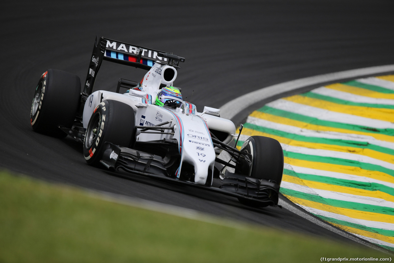 GP BRASILE, 08.11.2014 - Prove Libere 3, Felipe Massa (BRA) Williams F1 Team FW36