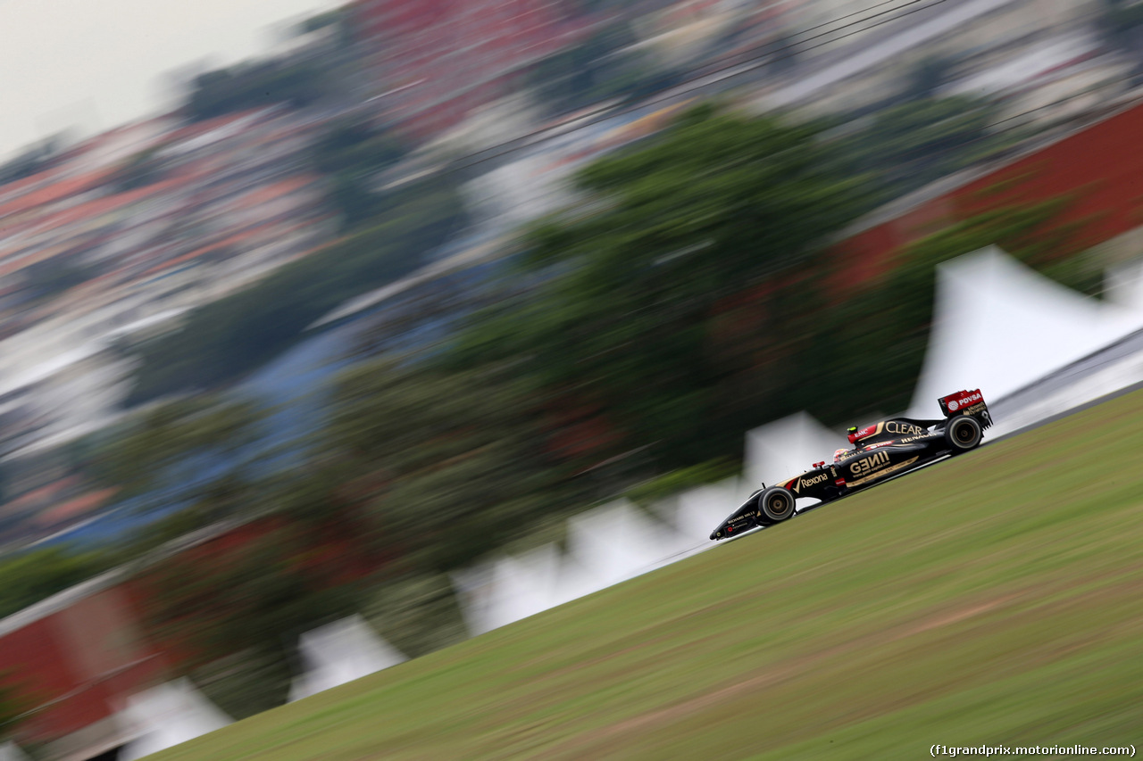 GP BRASILE, 08.11.2014 - Prove Libere 3, Pastor Maldonado (VEN) Lotus F1 Team E22