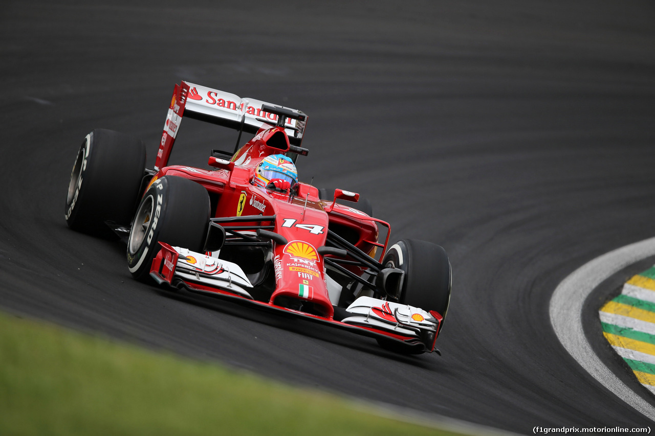 GP BRASILE, 08.11.2014 - Prove Libere 3, Fernando Alonso (ESP) Ferrari F14-T