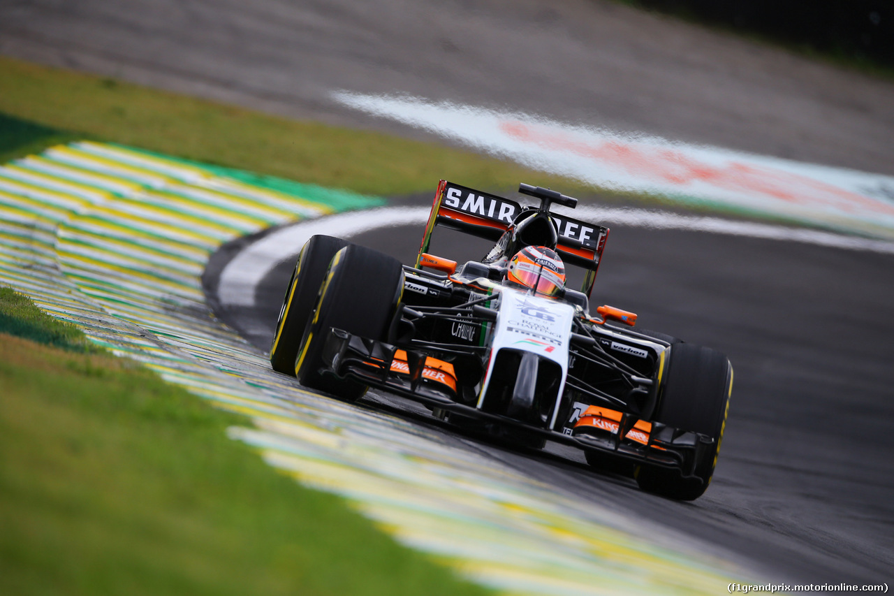 GP BRASILE, 08.11.2014 - Prove Libere 3, Nico Hulkenberg (GER) Sahara Force India F1 VJM07