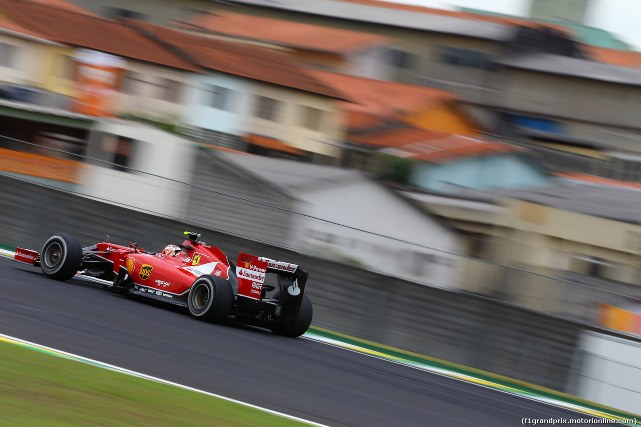 GP BRASILE, 08.11.2014 - Prove Libere 3, Kimi Raikkonen (FIN) Ferrari F14-T