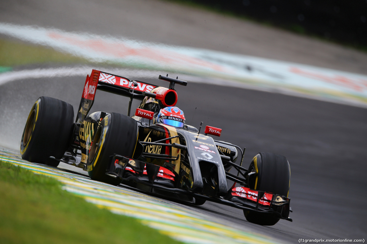 GP BRASILE, 08.11.2014 - Prove Libere 3, Romain Grosjean (FRA) Lotus F1 Team E22