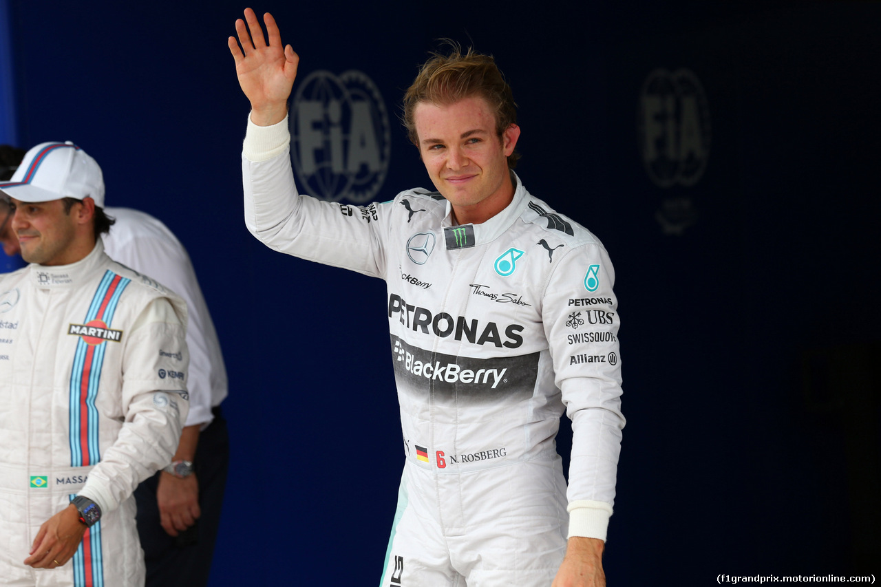 GP BRASILE, 08.11.2014 - Qualifiche, Nico Rosberg (GER) Mercedes AMG F1 W05 pole position