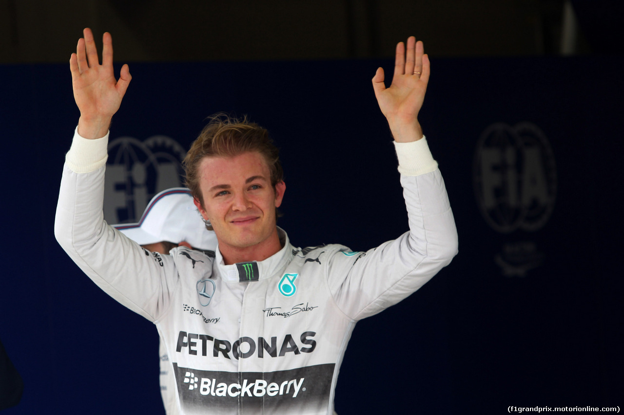 GP BRASILE, 08.11.2014 - Qualifiche, Nico Rosberg (GER) Mercedes AMG F1 W05 pole position