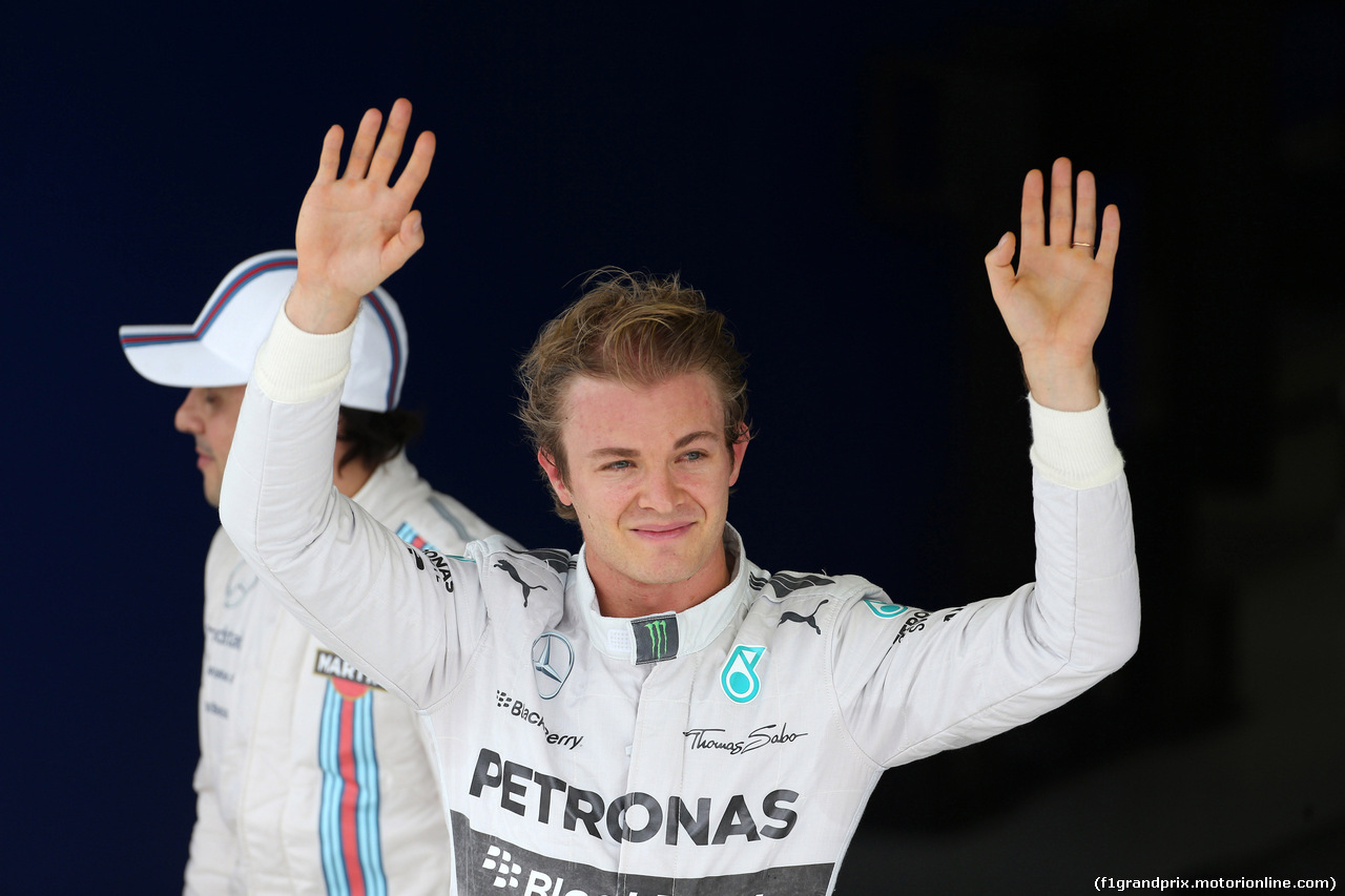 GP BRASILE, 08.11.2014 - Qualifiche, Nico Rosberg (GER) Mercedes AMG F1 W05 pole position