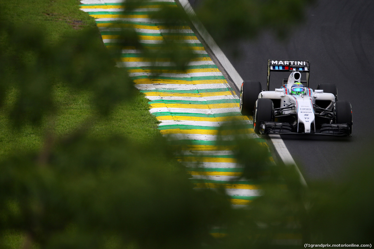 GP BRASILE, 08.11.2014 - Qualifiche, Felipe Massa (BRA) Williams F1 Team FW36