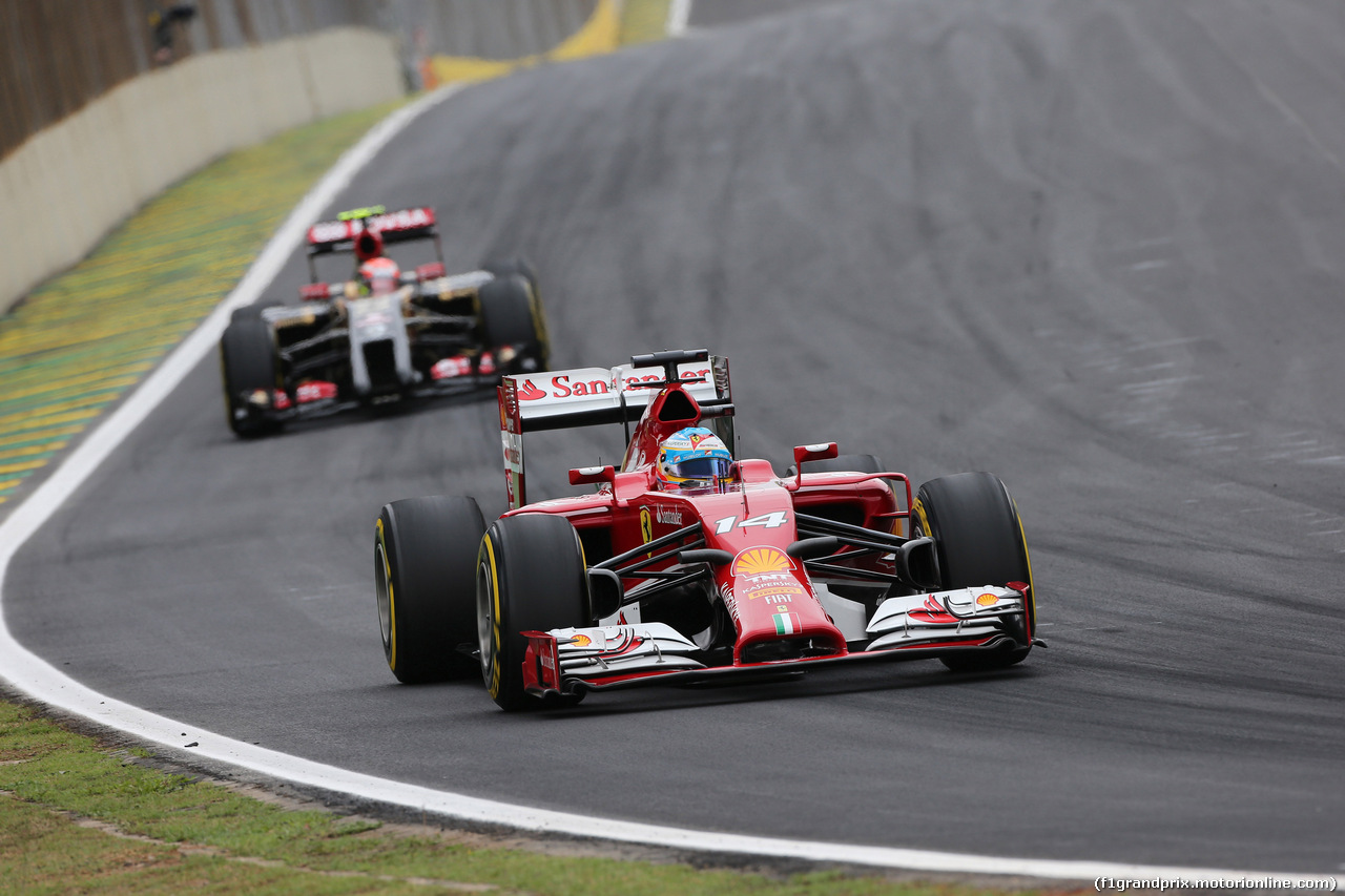 GP BRASILE, 08.11.2014 - Qualifiche, Fernando Alonso (ESP) Ferrari F14-T