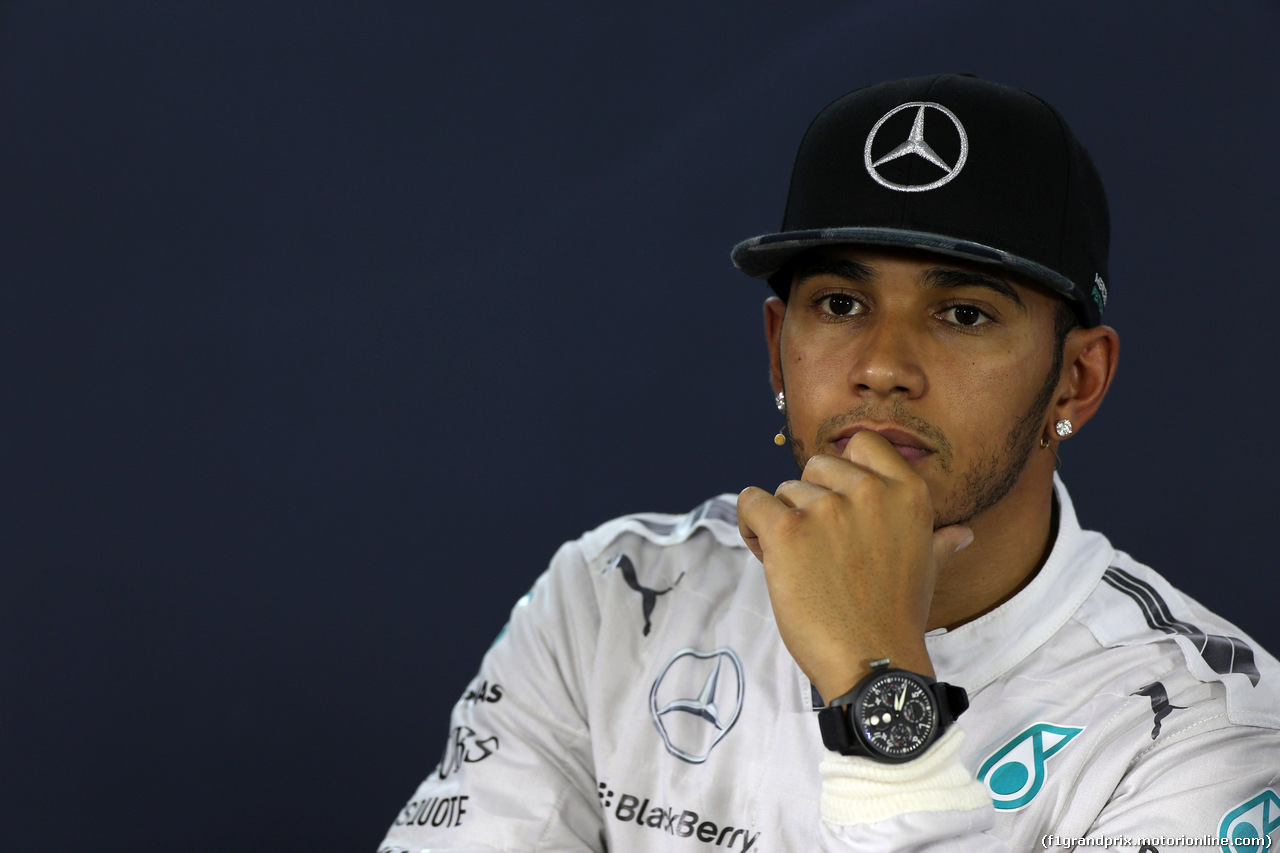 GP BRASILE, 08.11.2014 - Qualifiche, Conferenza Stampa, Lewis Hamilton (GBR) Mercedes AMG F1 W05