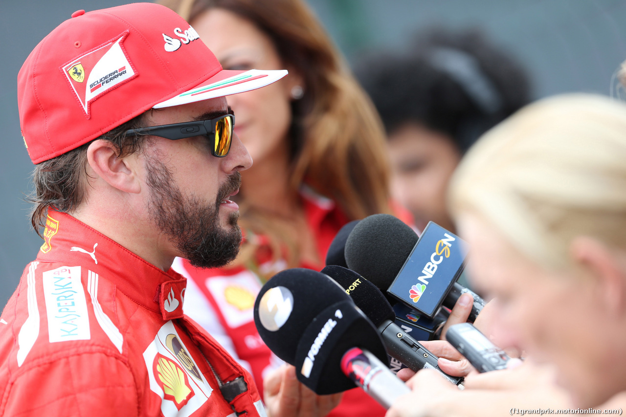 GP BRASILE, 08.11.2014 - Qualifiche, Fernando Alonso (ESP) Ferrari F14-T