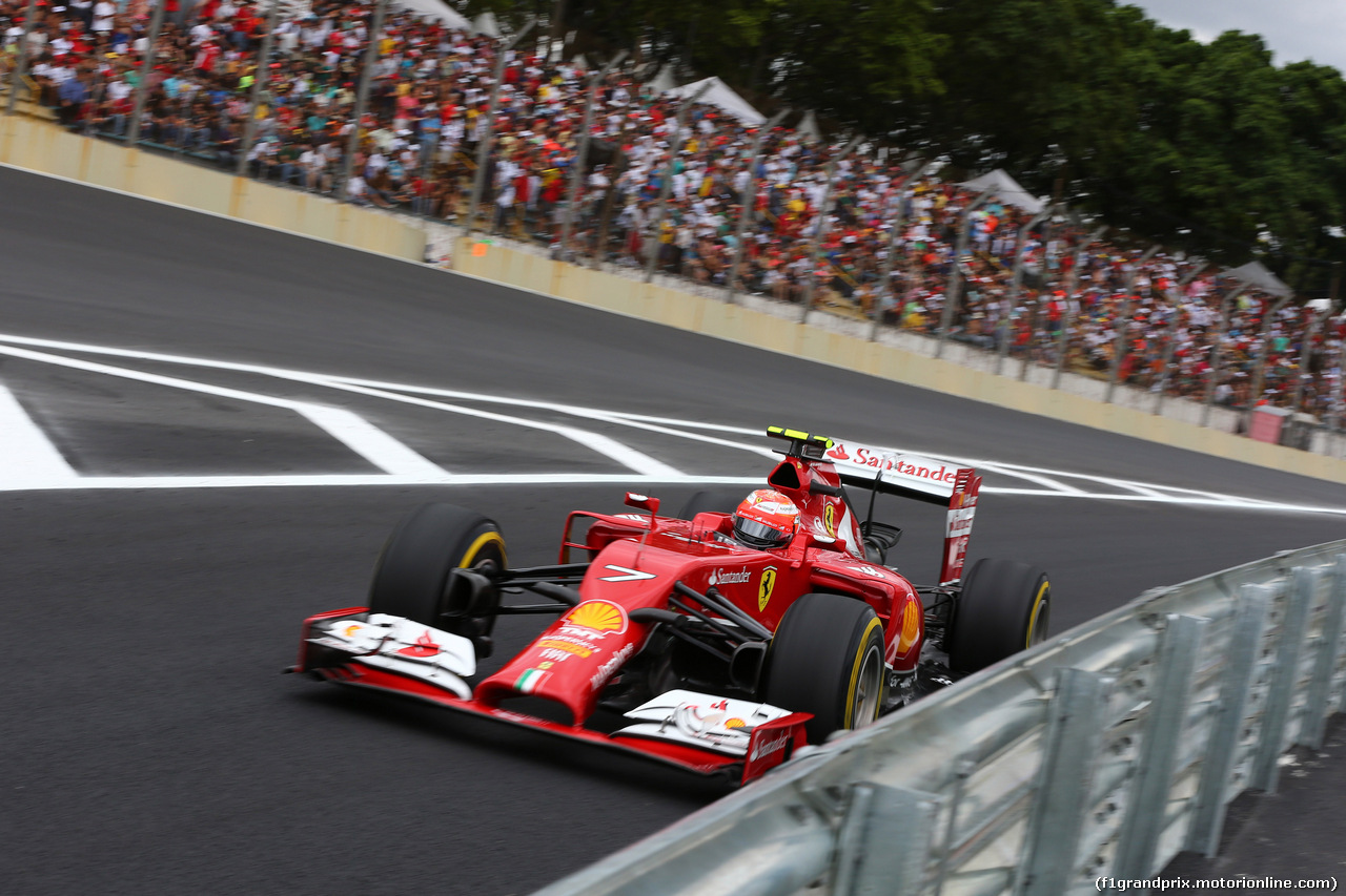 GP BRASILE, 08.11.2014 - Qualifiche, Kimi Raikkonen (FIN) Ferrari F14-T