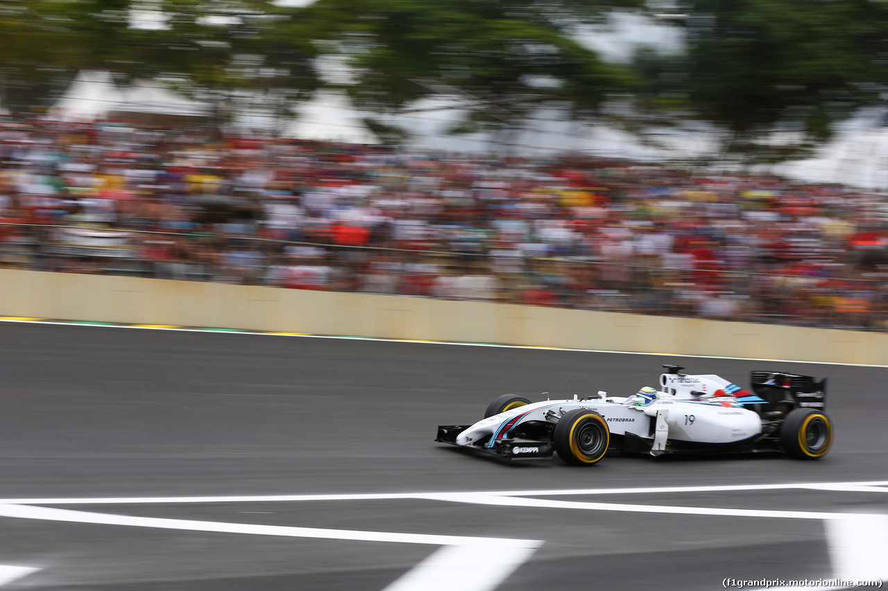 GP BRASILE, 08.11.2014 - Qualifiche, Felipe Massa (BRA) Williams F1 Team FW36