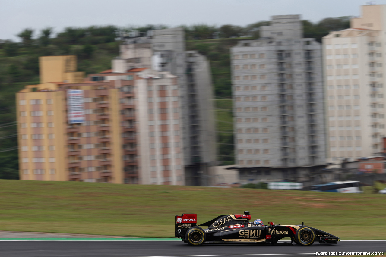 GP BRASILE, 08.11.2014 - Qualifiche, Romain Grosjean (FRA) Lotus F1 Team E22