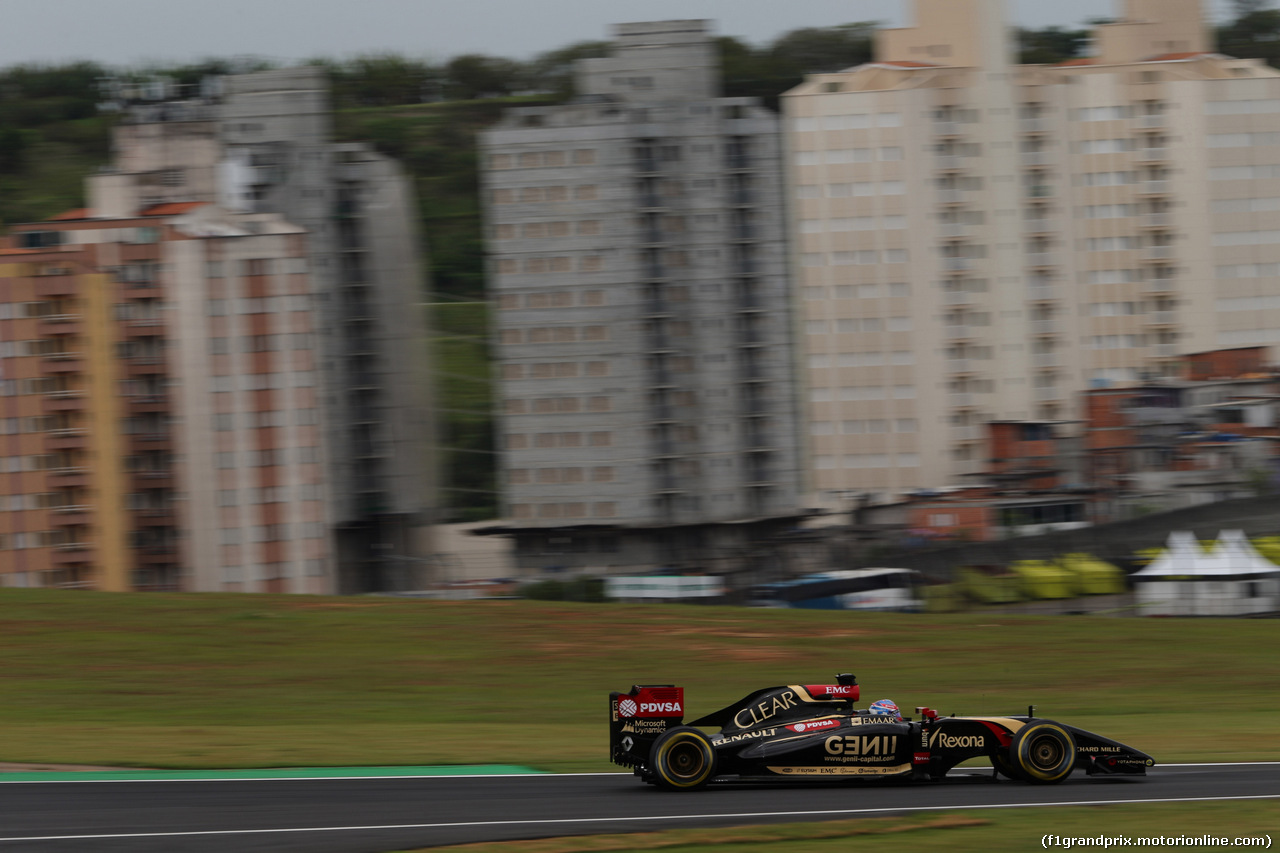 GP BRASILE, 08.11.2014 - Qualifiche, Romain Grosjean (FRA) Lotus F1 Team E22