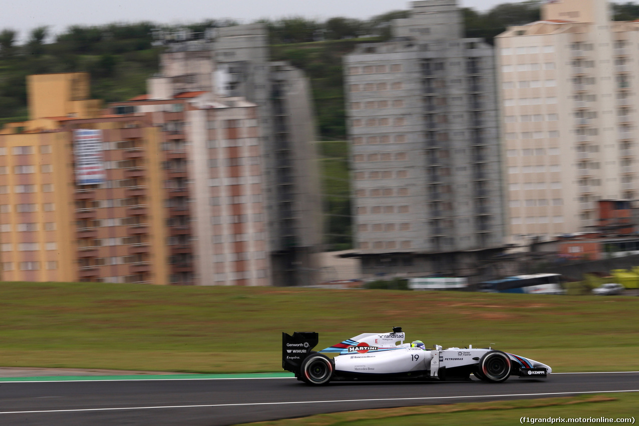 GP BRASILE, 08.11.2014 - Qualifiche, Felipe Massa (BRA) Williams F1 Team FW36