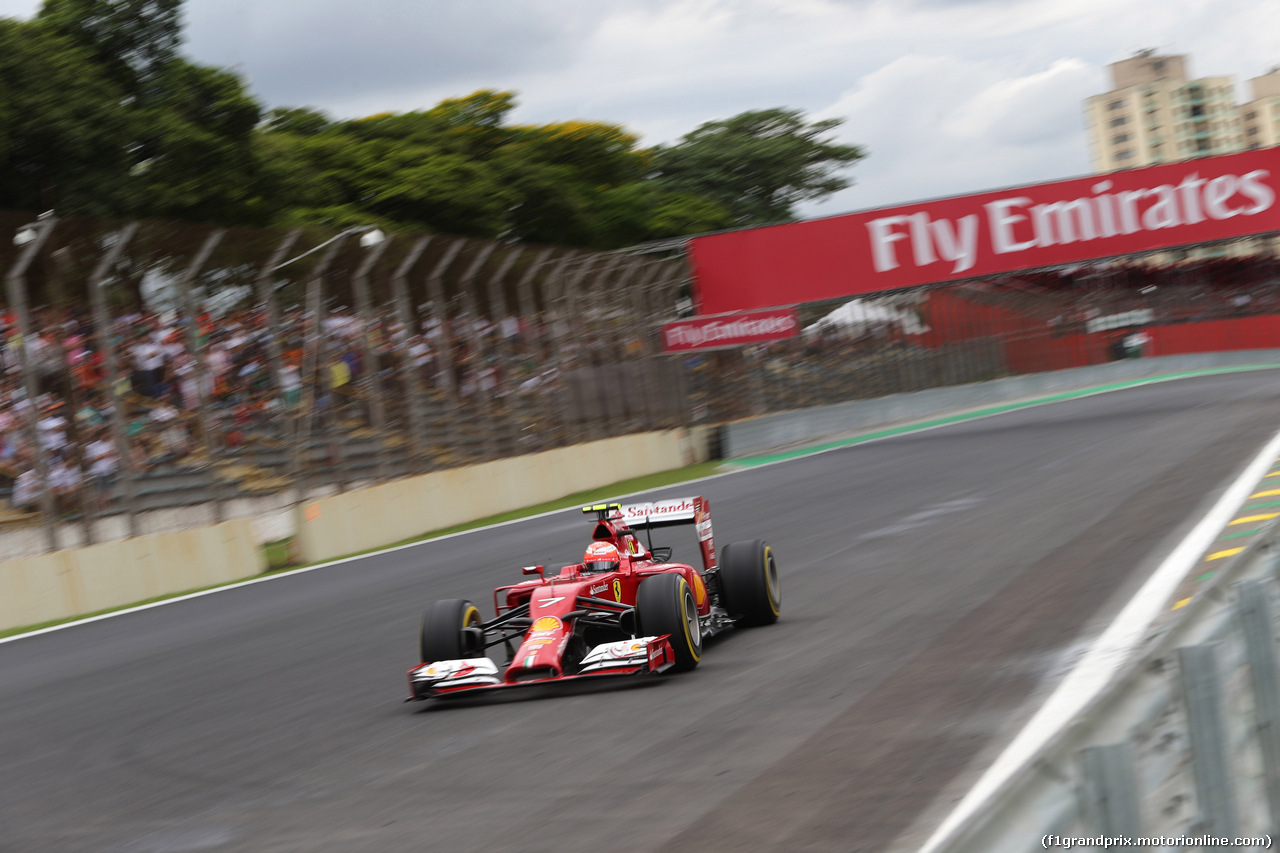 GP BRASILE, 08.11.2014 - Qualifiche, Kimi Raikkonen (FIN) Ferrari F14-T