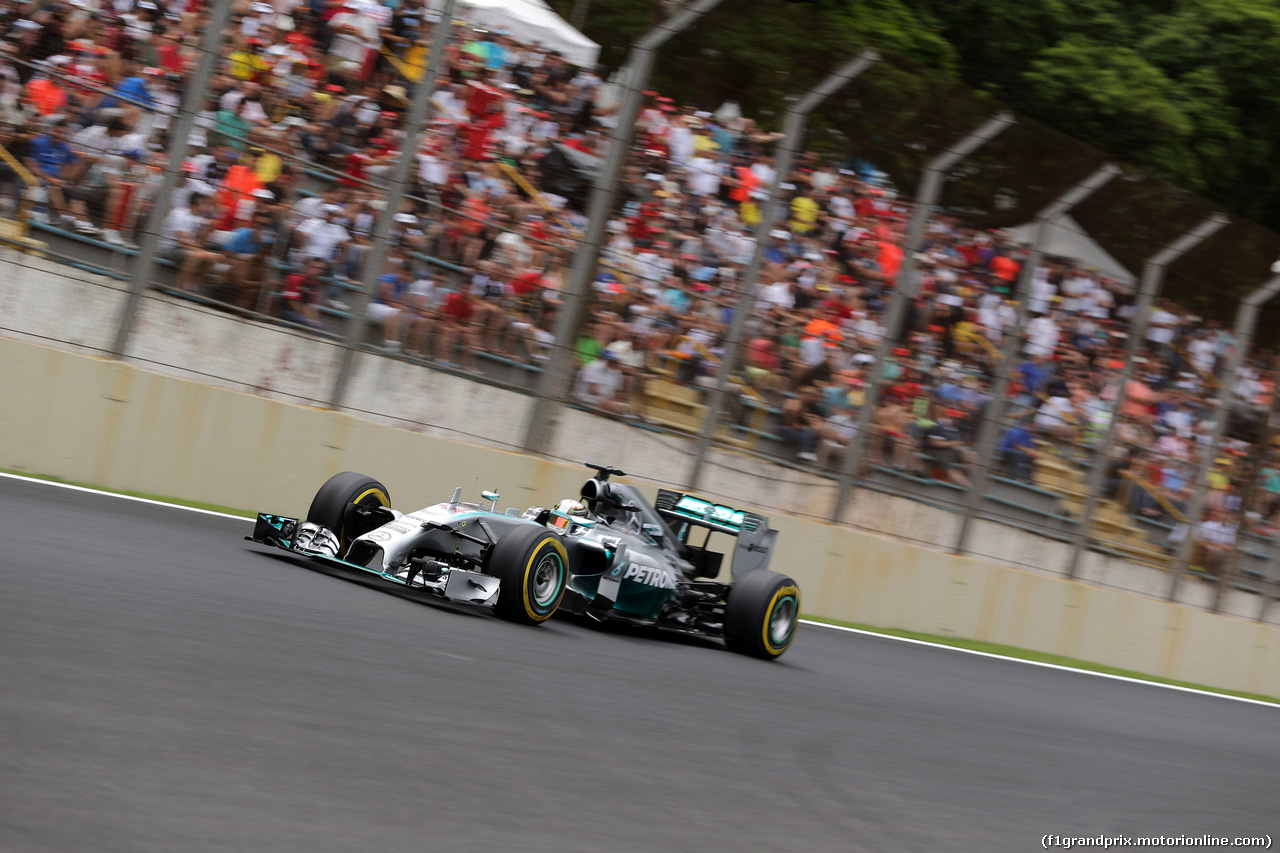 GP BRASILE, 08.11.2014 - Qualifiche, Lewis Hamilton (GBR) Mercedes AMG F1 W05