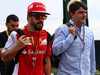 GP BRASILE, 08.11.2014 - Fernando Alonso (ESP) Ferrari F14-T e Luis Garcia Abad (ESP), manager of Fernando Alonso (ESP)