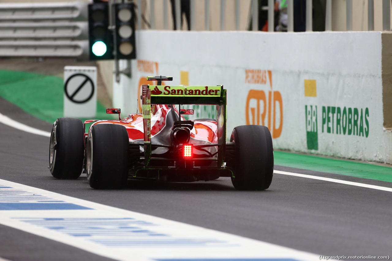 GP BRASILE, 07.11.2014 - Prove Libere 1, Kimi Raikkonen (FIN) Ferrari F14-T