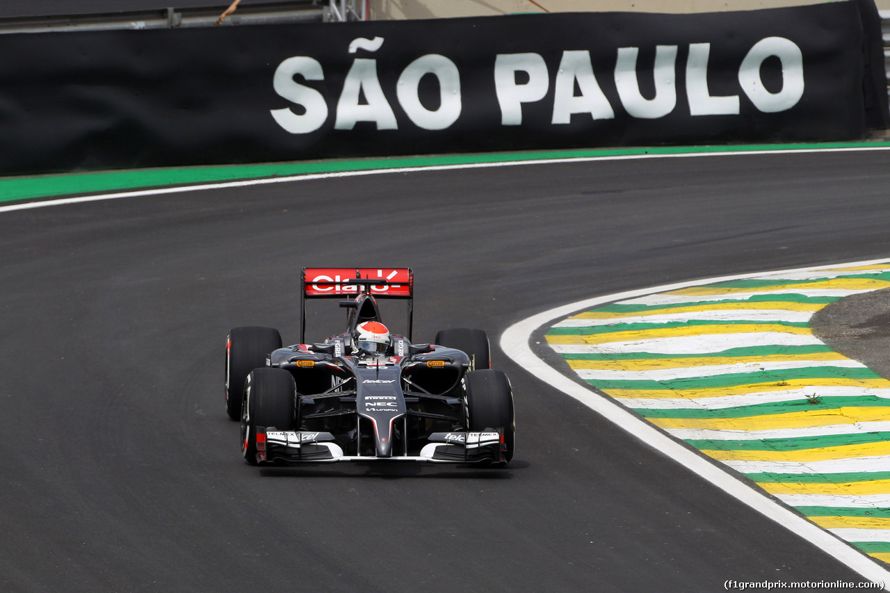 GP BRASILE, 07.11.2014 - Prove Libere 1, Adrian Sutil (GER) Sauber F1 Team C33