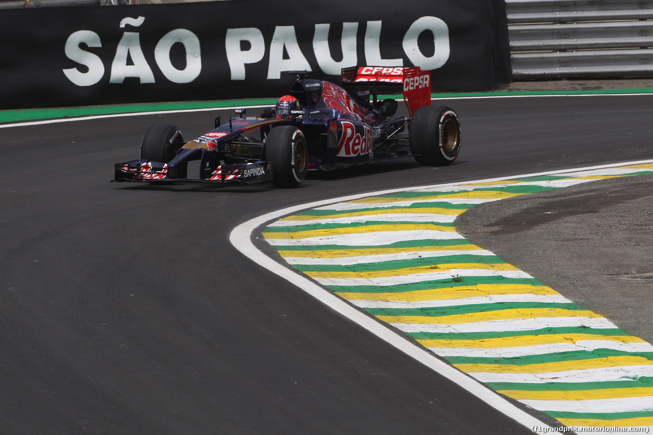 GP BRASILE, 07.11.2014 - Prove Libere 1, Max Verstappen (NED) Scuderia Toro Rosso STR9