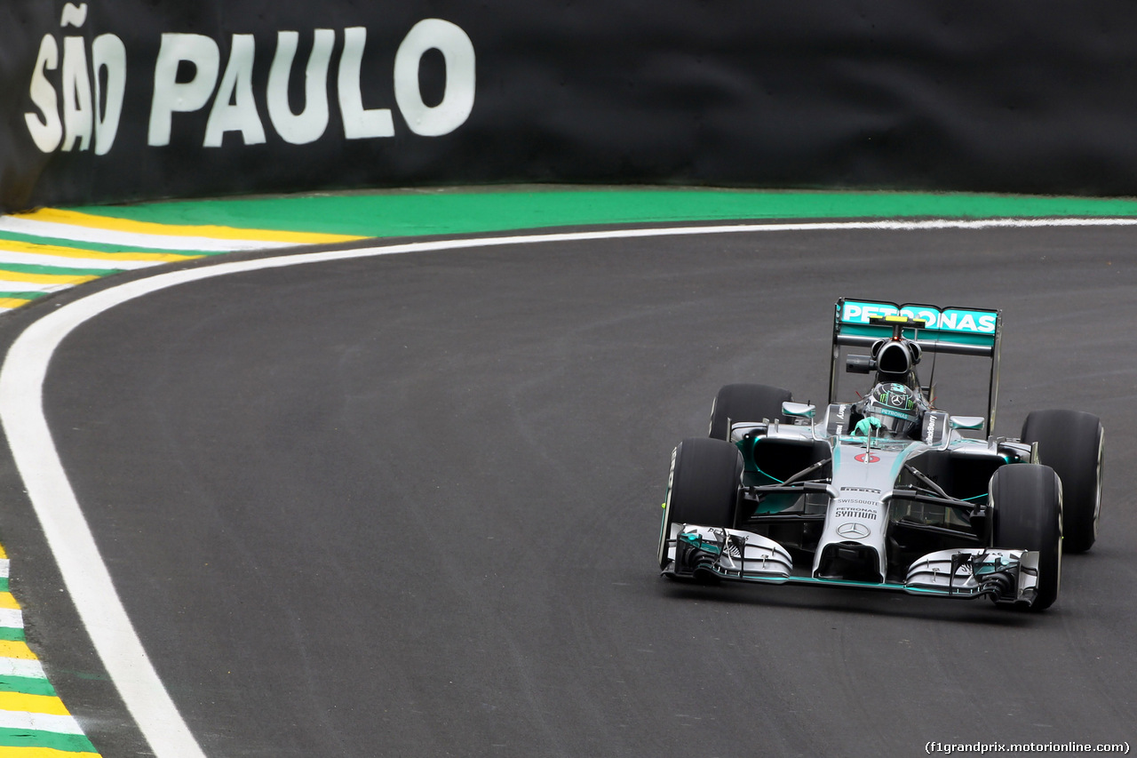 GP BRASILE, 07.11.2014 - Prove Libere 1, Nico Rosberg (GER) Mercedes AMG F1 W05