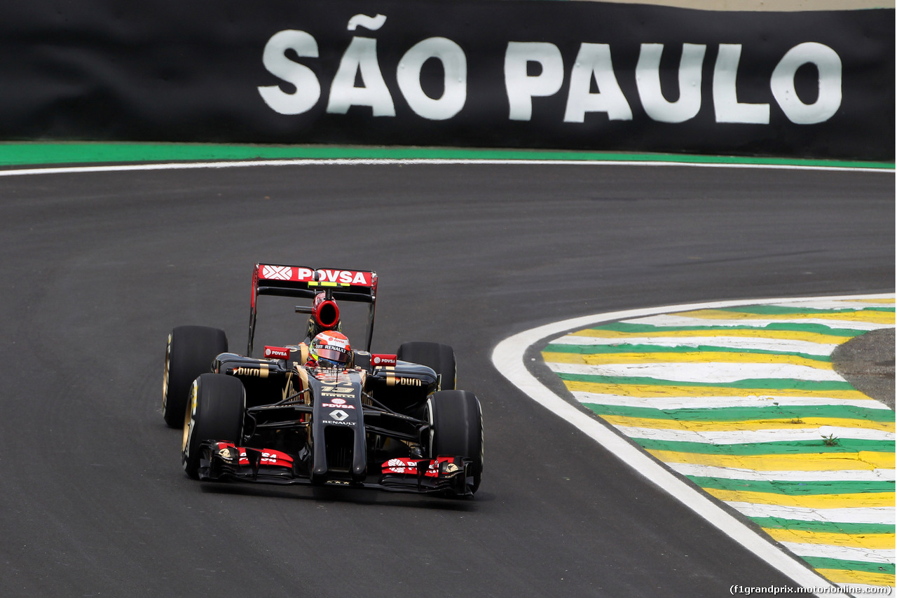 GP BRASILE, 07.11.2014 - Prove Libere 1, Pastor Maldonado (VEN) Lotus F1 Team E22