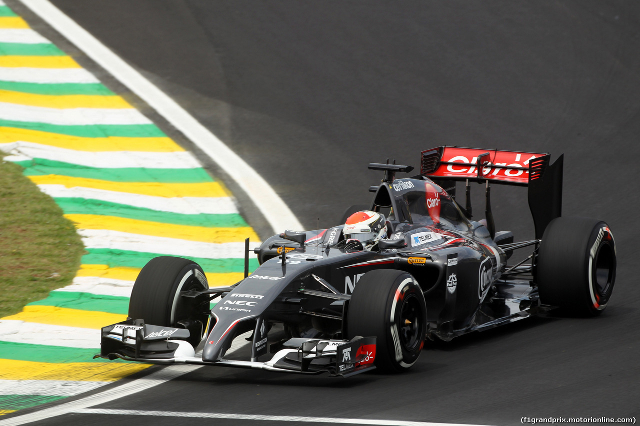 GP BRASILE, 07.11.2014 - Prove Libere 1, Adrian Sutil (GER) Sauber F1 Team C33