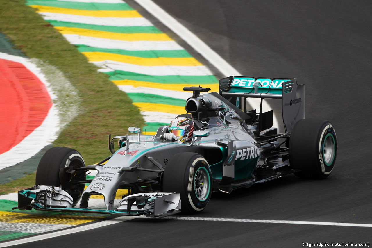 GP BRASILE, 07.11.2014 - Prove Libere 1, Lewis Hamilton (GBR) Mercedes AMG F1 W05