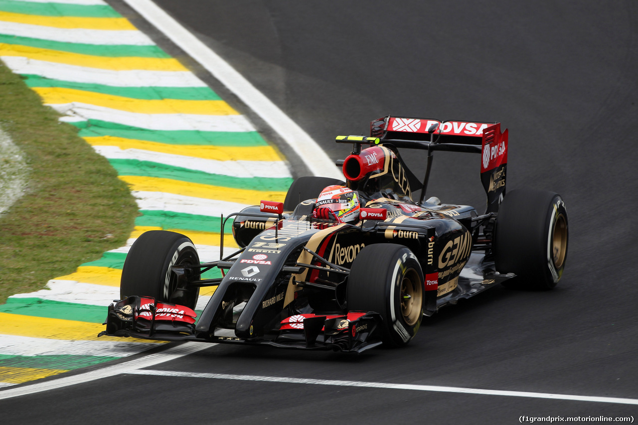 GP BRASILE, 07.11.2014 - Prove Libere 1, Pastor Maldonado (VEN) Lotus F1 Team E22