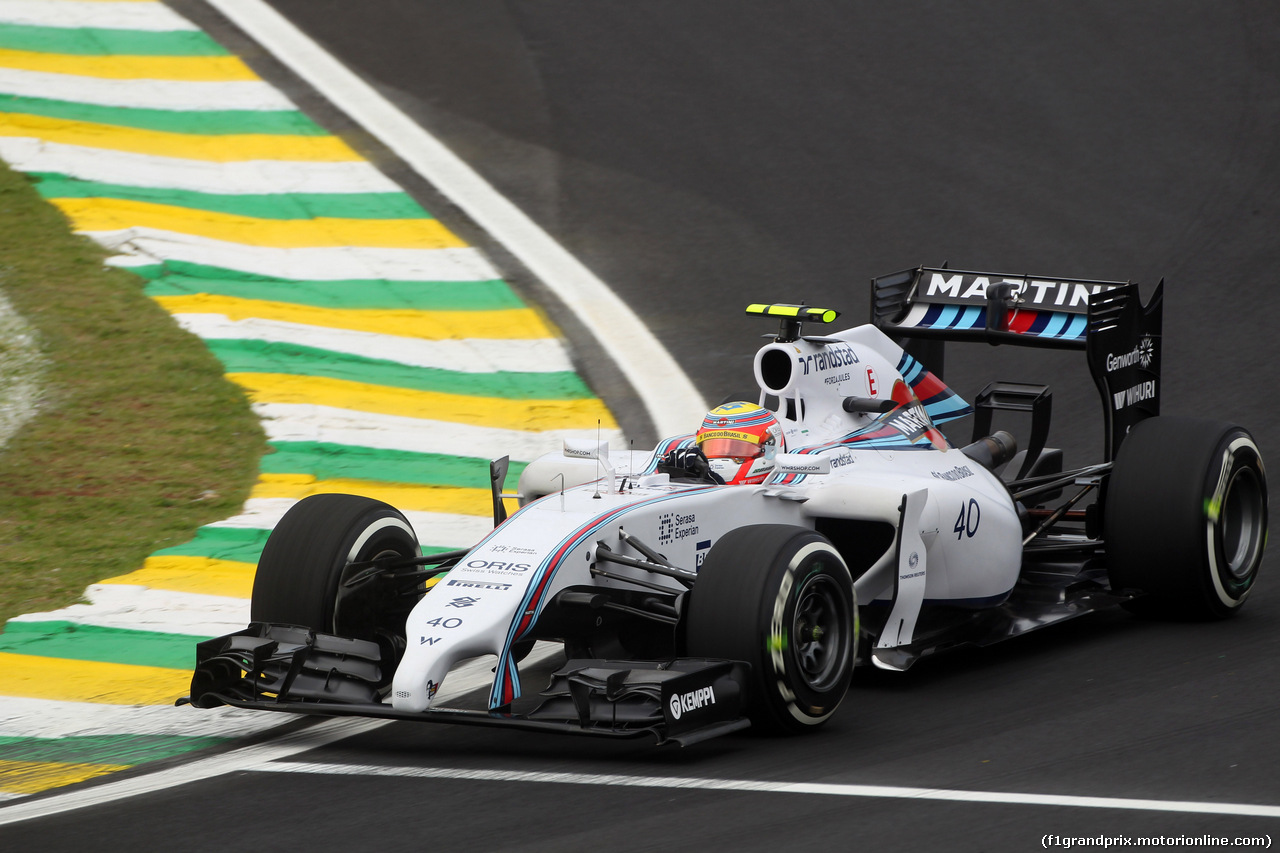 GP BRASILE, 07.11.2014 - Prove Libere 1, Felipe Nasr (BRA) Williams Test e Reserve Driver