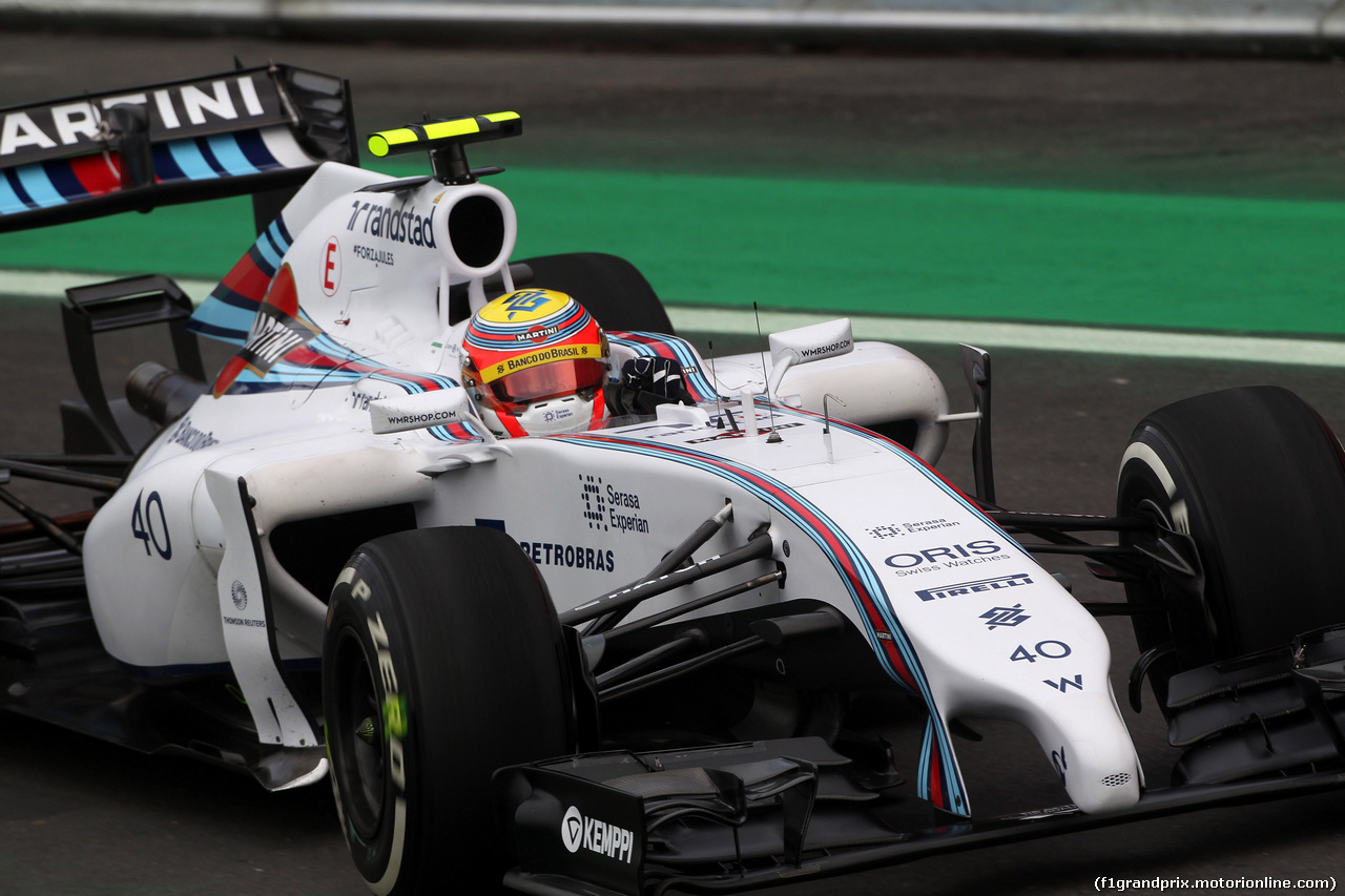 GP BRASILE, 07.11.2014 - Prove Libere 1, Felipe Nasr (BRA) Williams Test e Reserve Driver