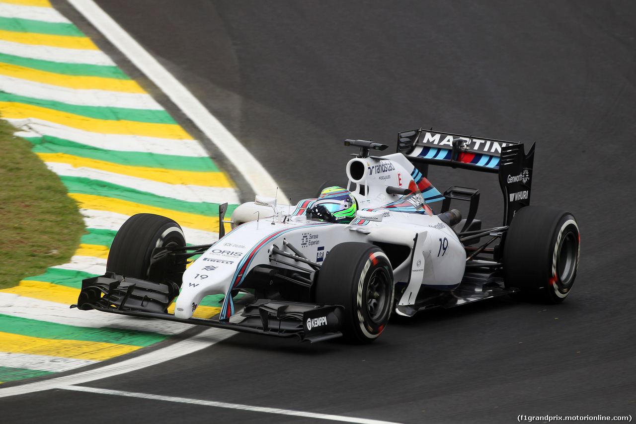 GP BRASILE, 07.11.2014 - Prove Libere 1, Felipe Massa (BRA) Williams F1 Team FW36