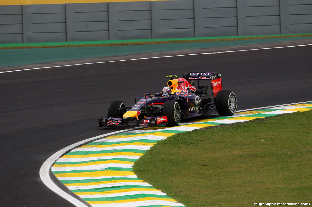 GP BRASILE, 07.11.2014 - Prove Libere 1, Daniel Ricciardo (AUS) Red Bull Racing RB10