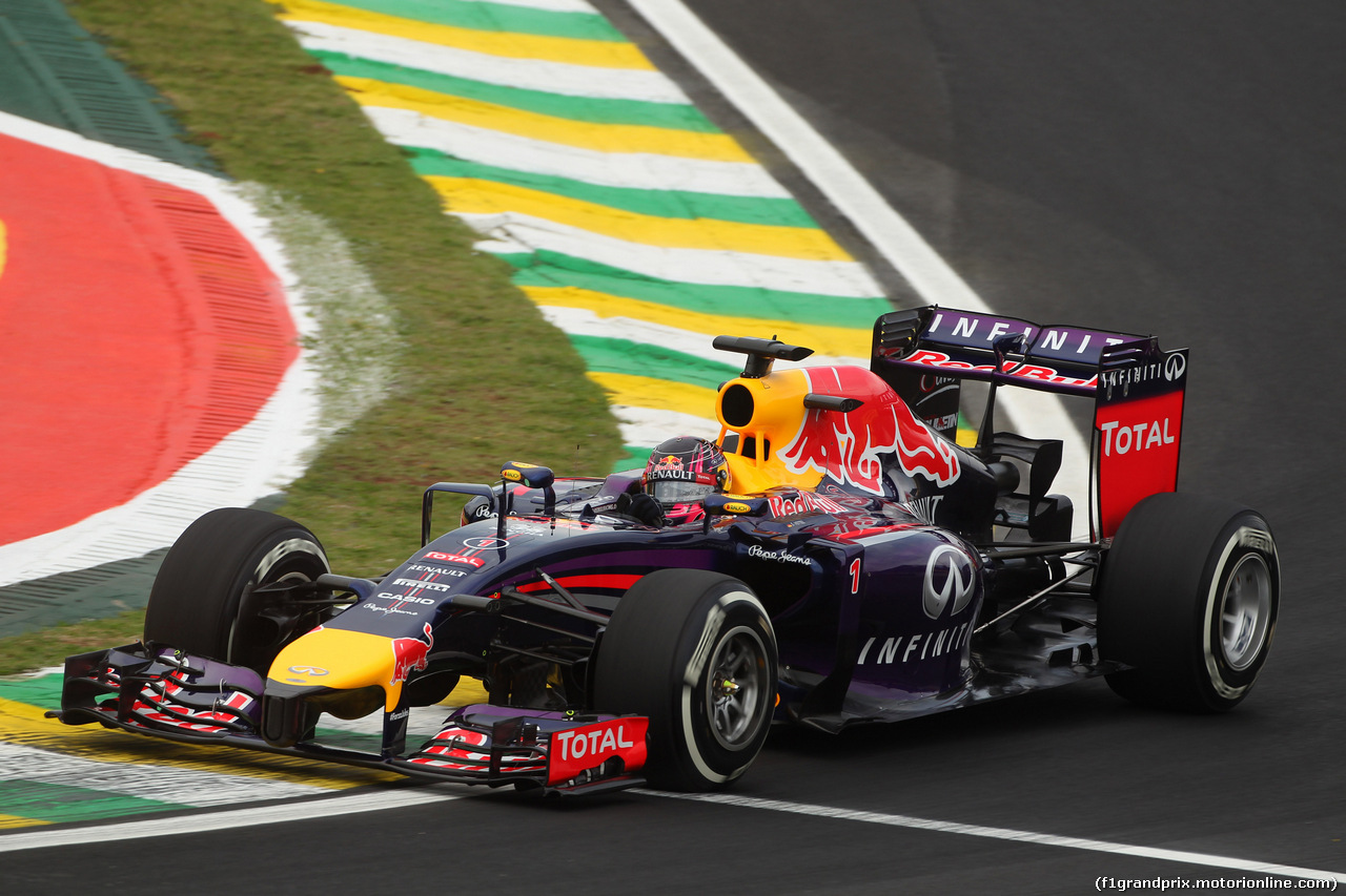 GP BRASILE, 07.11.2014 - Prove Libere 1, Sebastian Vettel (GER) Red Bull Racing RB10