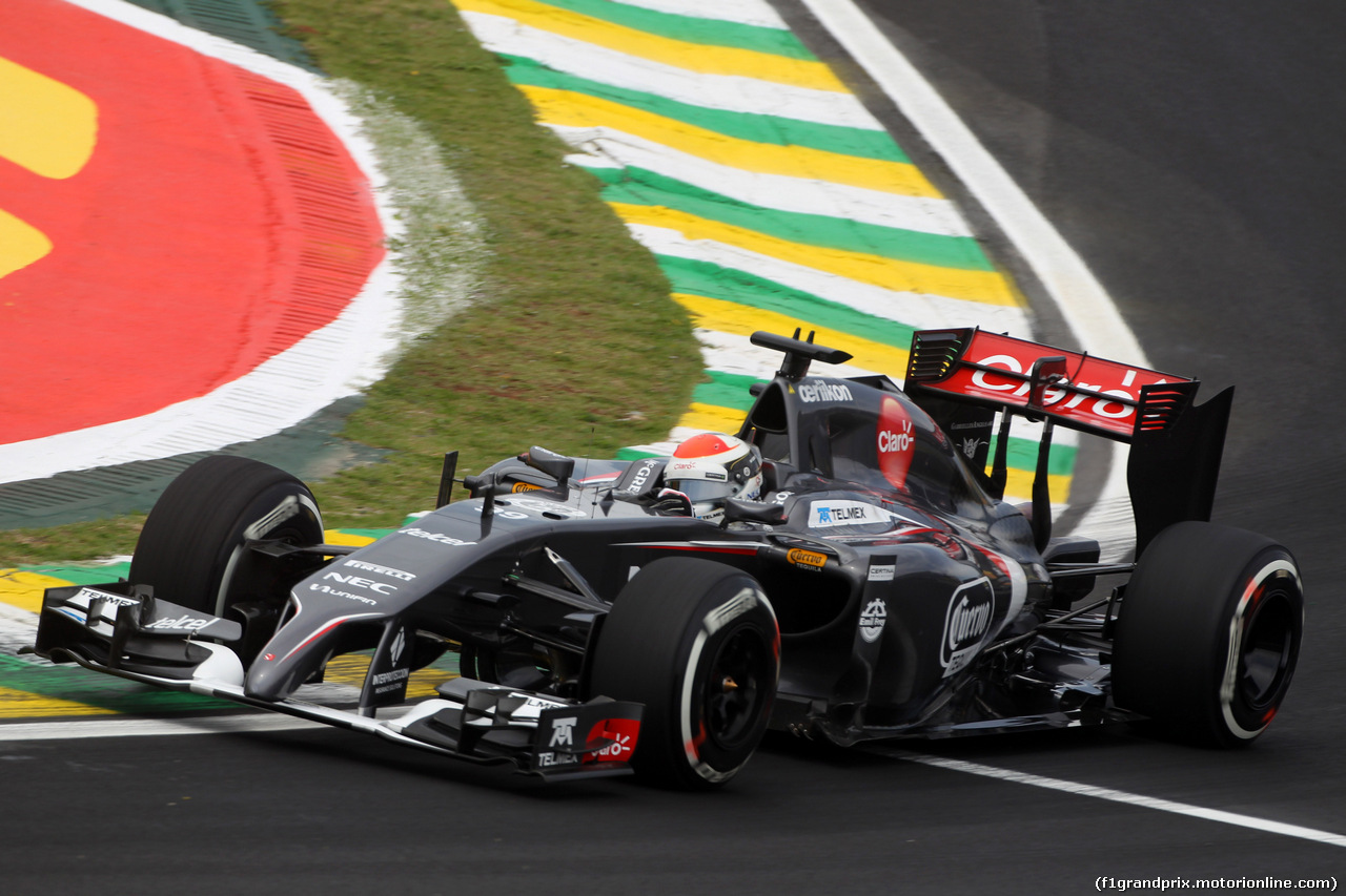 GP BRASILE, 07.11.2014 - Prove Libere 1, Adrian Sutil (GER) Sauber F1 Team C33