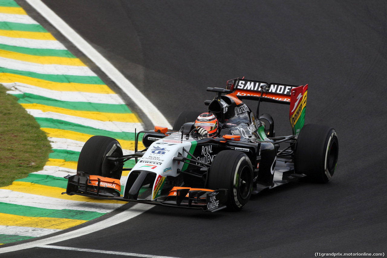GP BRASILE, 07.11.2014 - Prove Libere 1, Nico Hulkenberg (GER) Sahara Force India F1 VJM07