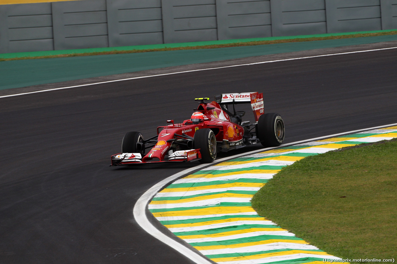 GP BRASILE, 07.11.2014 - Prove Libere 1, Kimi Raikkonen (FIN) Ferrari F14-T