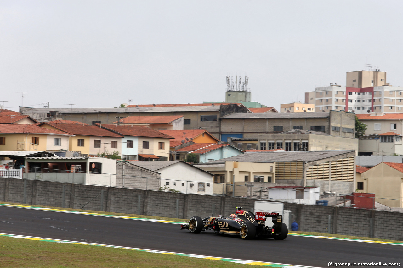 GP BRASILE, 07.11.2014 - Prove Libere 1, Pastor Maldonado (VEN) Lotus F1 Team E22